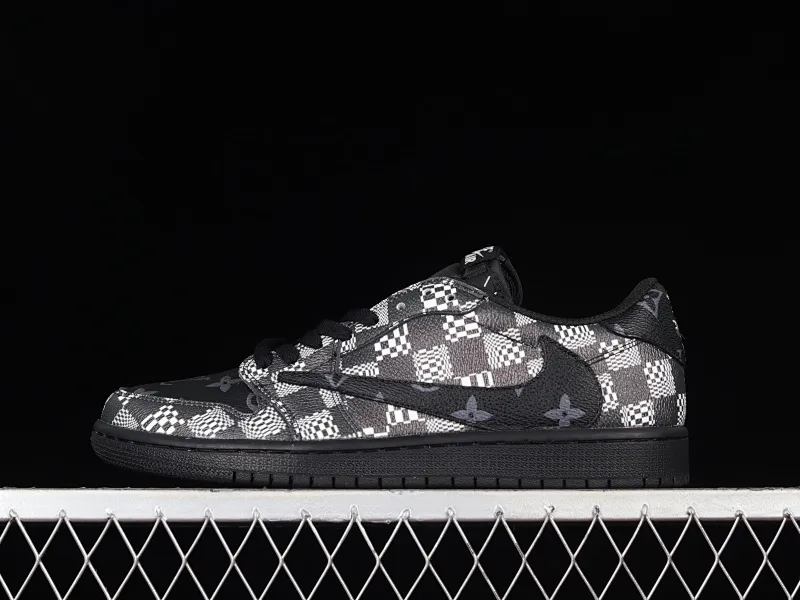 All categories Air Jordan Jordan series basketball shoes Air Jordan 1 Low Donkey brand x Travis Scott x Air Jordan 1 AJ1 Joe 1 lightning overhead low-top basketball shoes DM7866-662